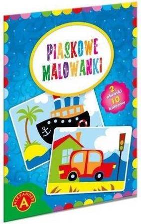 Piaskowe malowanki - Statek, samochód