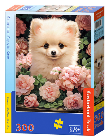 Puzzle 300 Pomeranian Puppy in Roses