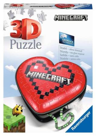 Puzzle 3D 54 el. Serce Minecraft