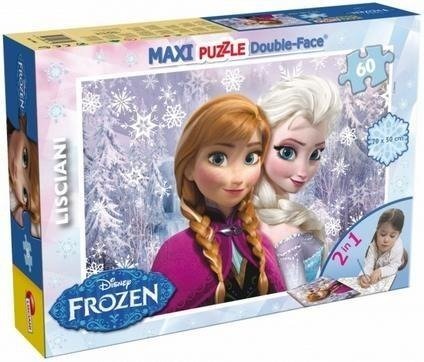 Puzzle 60 dwustronne Maxi Frozen. Kraina lodu