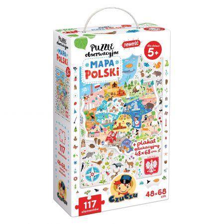 Puzzle obserwacyjne Mapa Polski 5+