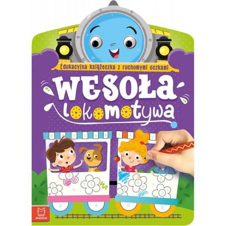 Wesoły lokomotywa. Eduk. książ.z ruchomymi oczkami